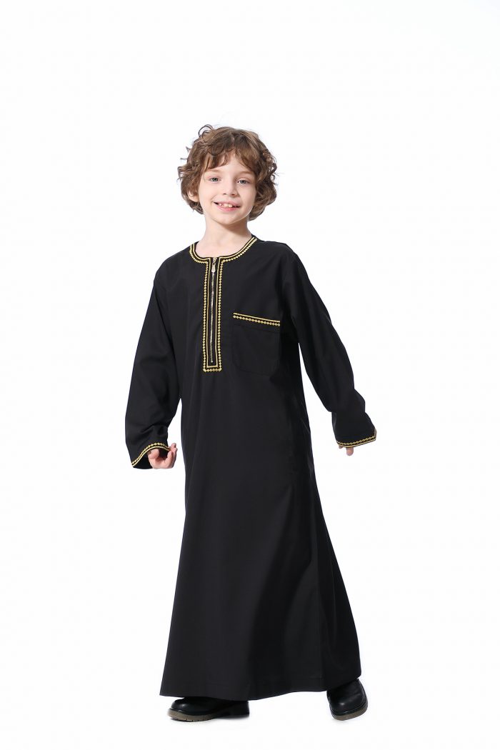 Para niños Kaftan Abaya Jubba túnicas islámicas ropa musulmana Islam 21005 - Image 4