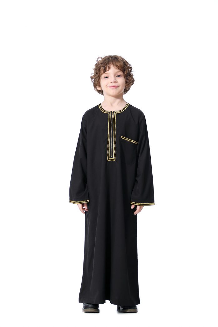 Para niños Kaftan Abaya Jubba túnicas islámicas ropa musulmana Islam 21005 - Image 5
