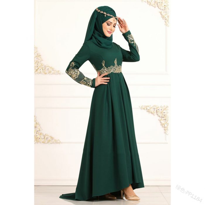 Kaftan para mujeres musulmanas islámicas elegantes con manga larga 21011 - Image 4