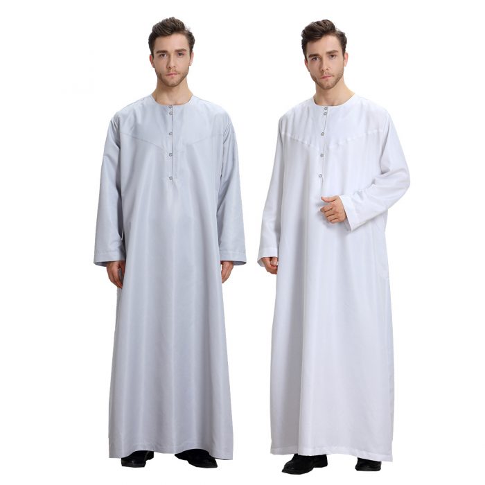 Kaftan musulmán islámico de moda para hombres con mangas largas