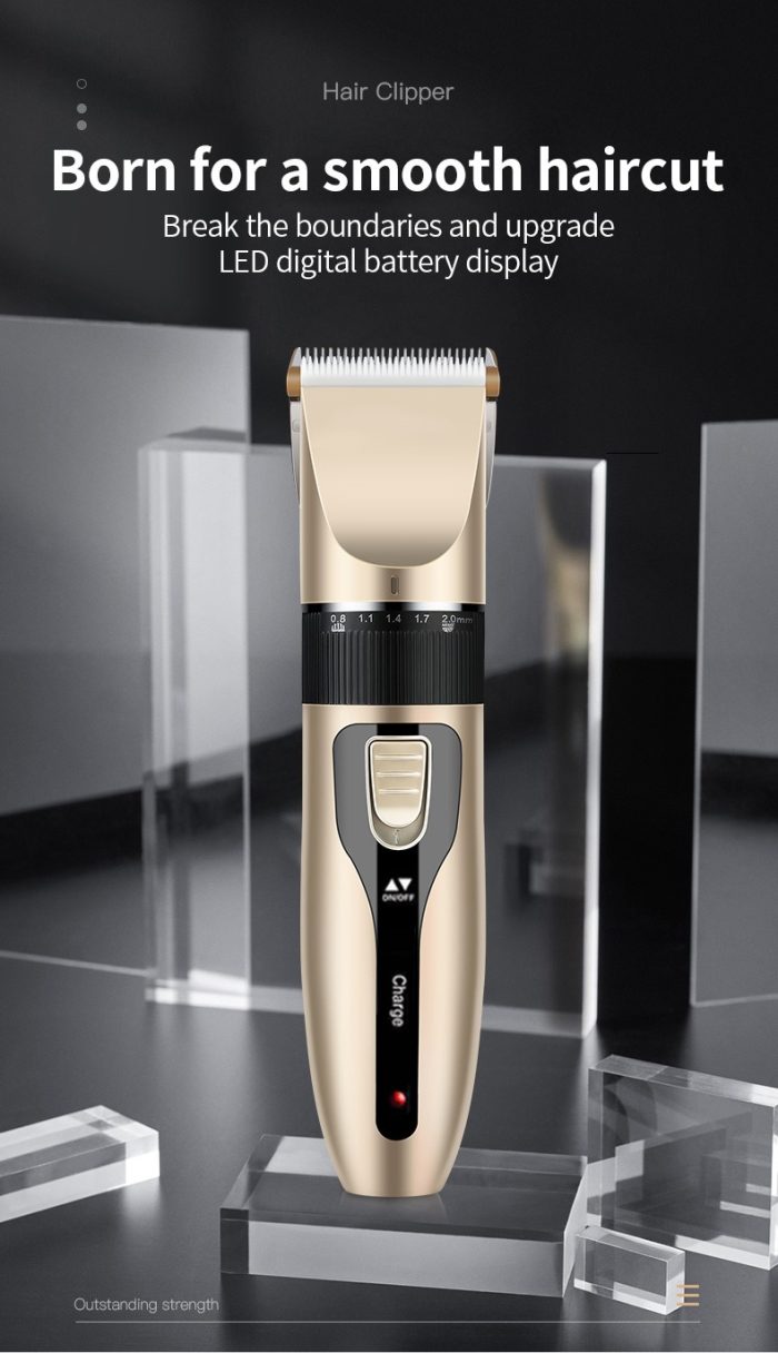 Electric Low Noise Professional Hair Trimmer Cordless Mens Hair Cutting Machine - Image 4